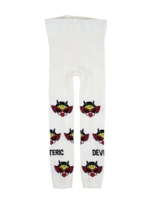 画像1: MY FIRST HYSTERIC MINI   DEVILKIN 10分丈 レギンス　　00；ホワイト (1)