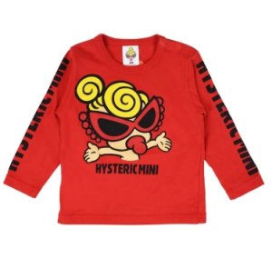 画像1: MY FIRST HYSTERIC MINI    SAY HI! TO POP UP MINI 長袖Tシャツ　　20；レッド (1)