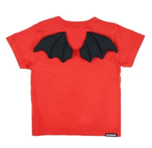 画像2: MY FIRST HYSTERIC MINI 　 DEVILKIN 羽付き 半袖Tシャツ　　20；レッド　サイズ；90 (2)