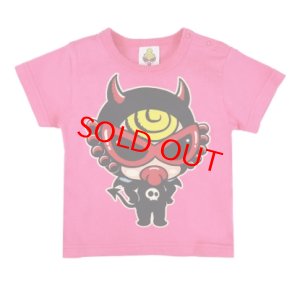 画像1: MY FIRST HYSTERIC MINI 　 DEVILKIN 羽付き 半袖Tシャツ　　25；ピンク　サイズ；90 (1)