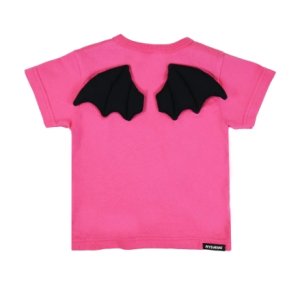 画像2: MY FIRST HYSTERIC MINI 　 DEVILKIN 羽付き 半袖Tシャツ　　25；ピンク　サイズ；90 (2)