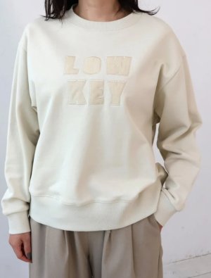 画像1: doux bleu　LOWKEY スウェット　02；アイボリー　サイズ；FREE (1)