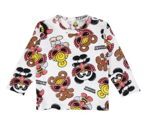 画像2: MY FIRST HYSTERIC MINI 　PLUMP MINI総柄 長袖Tシャツ　　04；ホワイト系 (2)