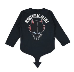 画像2: MY FIRST HYSTERIC MINI 　DEVILKIN しっぽ付き 長袖Tシャツ　　10；ブラック (2)
