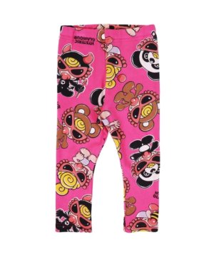 画像2: HYSTERIC MINI 　PLUMP MINI 総柄 10分丈レギンス　　29；ピンク系 (2)