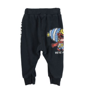 画像2: HYSTERIC MINI 　LET'S MAKE A SNOWMAN WITH J 10分丈 スウェットパンツ　　10；ブラック (2)