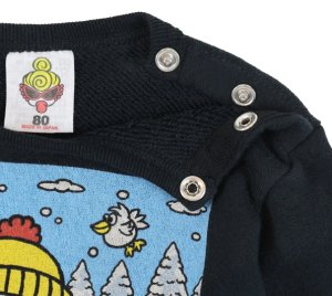 画像3: MY FIRST HYSTERIC MINI 　LET'S MAKE A SNOWMAN WITH J 裏毛トレーナー　　10；ブラック (3)