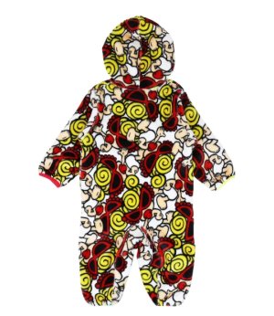 画像2: HYSTERIC MINI 　MINI 総柄 マイクロフリース カバーオール　　04；ホワイト系　　サイズFREE(70‐80cm) (2)