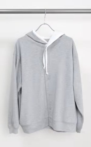 画像1: ヴァンブラン vent blanc  　ダブルフェイスコンフォートフーディ　　GRAY　サイズ；F　　 (1)
