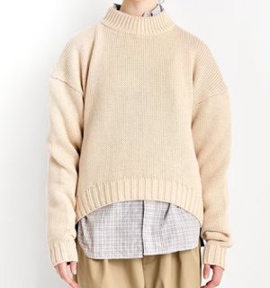 画像1: Veritecoeur　　ユニセックスプルオーバーニット　　IVORY　　サイズ；F (1)