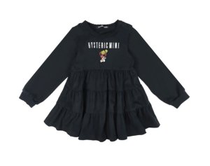 画像1: Hystericmini　ANGEL MINI ティアードワンピース　　10；ブラック (1)