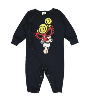 画像1: MY FIRST HYSTERIC MINI 　ANGEL MINI 羽付き カバーオール　　10；ブラック　　サイズ；FREE(70-80cm)  (1)