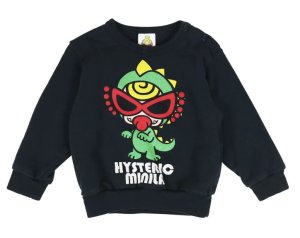 画像1: HYSTERIC MINI 　MINILA 裏毛トレーナー　　10；ブラック　　 (1)