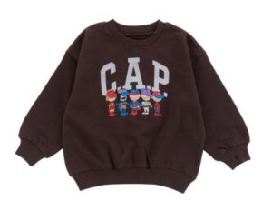 画像1: OCEAN&GROUND 　　CAPMAN HEROESプリントスウェット　　カラー；チャコール (1)