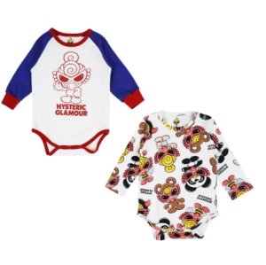 画像1: MY FIRST HYSTERIC MINI 　PLUMP MINI 長袖ロンパース セット　　04；ホワイト系　　 (1)