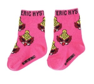 画像1: ☆MY FIRST HYSTERIC 　　　MINI FACEハイソックス　　　29；ピンク系 (1)