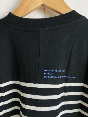 画像4: 40%off 2023春夏　GC　テンジクボーダー MUSIC FOOTBALL TEE　2；黒 (4)