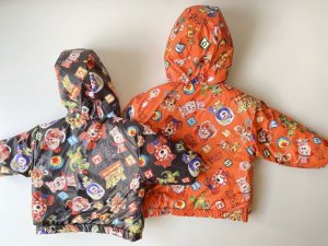 画像2: 50%off JAM　リバーシブル総柄ジャケット　　カーキ　　サイズ；120 (2)