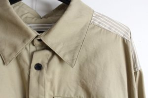 画像2: 50%off 2023SS　gomme　チノクロス　ビッグポケットブラウス　1；ベージュ　サイズ；M (2)
