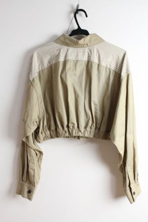 画像4: 50%off 2023SS　gomme　チノクロス　ビッグポケットブラウス　1；ベージュ　サイズ；M (4)