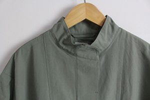 画像2: 40%off  doux blue　　スタンドカラーコート　30；Green (2)