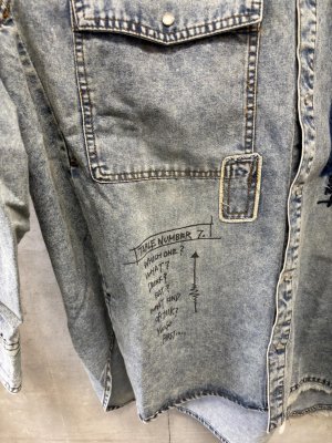 画像6: AULA AILA（アウラ アイラ）　 GRAFFITI DENIM SHIRT 　　サイズ；0 (6)