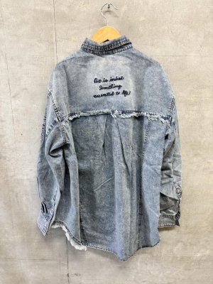 画像5: AULA AILA（アウラ アイラ）　 GRAFFITI DENIM SHIRT 　　サイズ；0 (5)