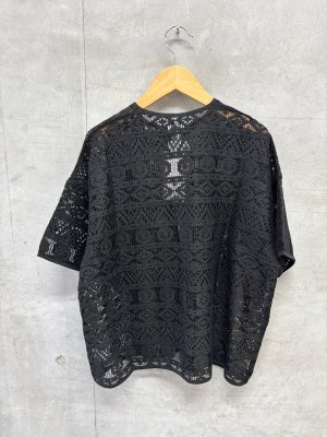 画像1: GC　    レースワイドシャツ　　2；黒　　サイズ；155 (1)