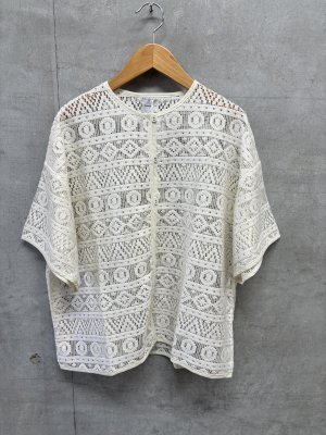 画像1: GC　    レースワイドシャツ　　11；生成　　サイズ；155 (1)