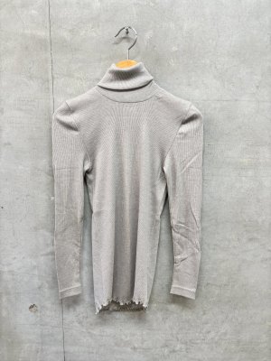 画像1: 2026AW　 Bon Vieux Temp　　カシミヤ混ニット　タートル　　20；グレー　　　サイズ；1 (1)