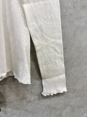 画像3: ヴァンブラン vent blanc　グランコットンガーゼ16/1　Hi-neckプルオーバー　　OFFWHITE　サイズ；F　 (3)
