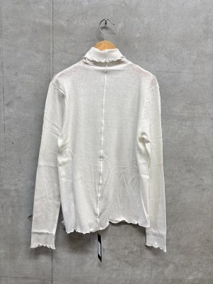 画像4: ヴァンブラン vent blanc　グランコットンガーゼ16/1　Hi-neckプルオーバー　　OFFWHITE　サイズ；F　 (4)