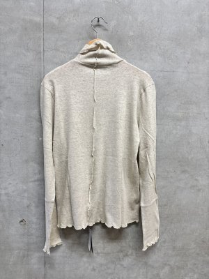 画像4: ヴァンブラン vent blanc　グランコットンガーゼ16/1　Hi-neckプルオーバー　　オートミール　サイズ；F　 (4)