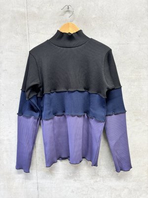 画像1: nunuforme 　ハイネックメローT　　　NAVY (1)