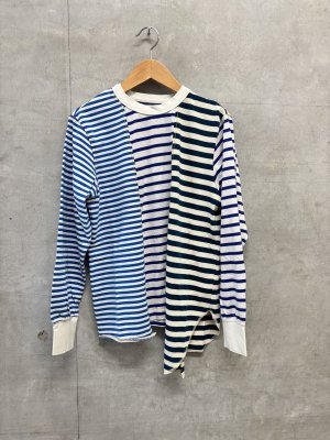 画像1: 2026秋冬　MARET(マレ) 　  ボーダーPUT　OUT　TEE　　4；紺 (1)