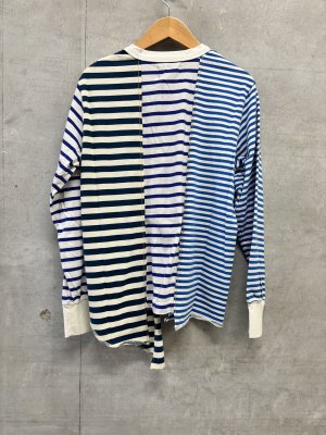画像3: 2026秋冬　MARET(マレ) 　  ボーダーPUT　OUT　TEE　　4；紺 (3)