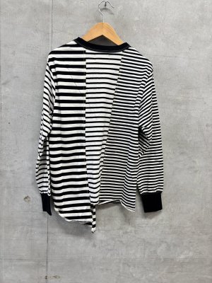 画像3: 2026秋冬　MARET(マレ) 　  ボーダーPUT　OUT　TEE　　2；黒　 (3)
