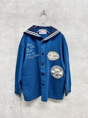 画像1: 2026秋冬 　DENIMDUNGAREE　　 テンジク セーラー カーディガン　　4；紺　　サイズ；135 (1)
