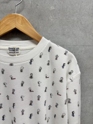 画像2: 2026秋冬 　DENIMDUNGAREE　　	  ワッフル SNOOPY ソウガラ TEE　　1；白 (2)