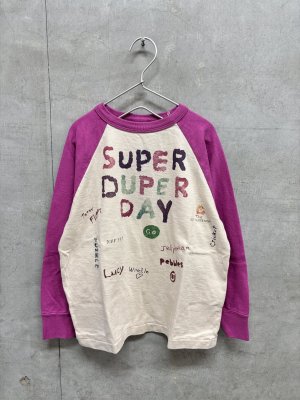 画像1: 2026秋冬 　DENIMDUNGAREE　　 ビンテージテンジク ラクガキ長袖 Tシャツ　6：ピンク (1)