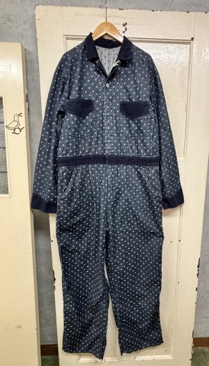 画像1: 2026秋冬　GTH　　 ポルカドットデニム ワーク オールインワン　　14；ブルー (1)
