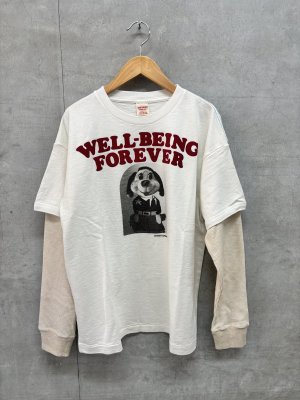 画像1: 2026秋冬 　DENIMDUNGAREE　　	  テンジク FOREVER レイヤード L/S TEE　　1；白 (1)