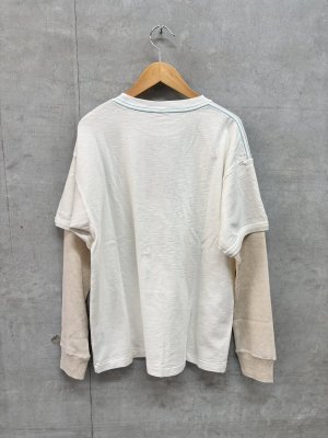 画像3: 2026秋冬 　DENIMDUNGAREE　　	  テンジク FOREVER レイヤード L/S TEE　　1；白 (3)