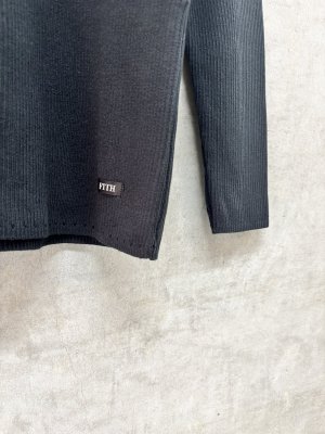画像2: 2026秋冬　FITH  　ウォッシャブルKNITコットン長袖 タートル　　2；黒 (2)