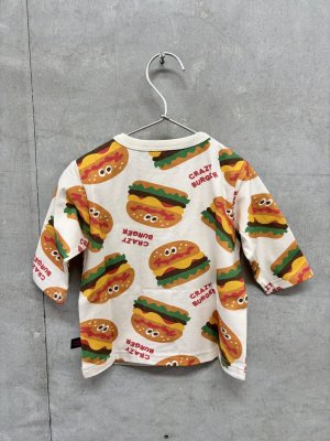 画像3: クレイジーGOGO　ビッグバーガー五分袖丈Tシャツ　　OFFWHITE (3)