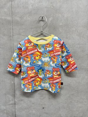 画像1: クレイジーGOGO　GOGOレインボー五分袖丈Tシャツ　BLUE　　 (1)