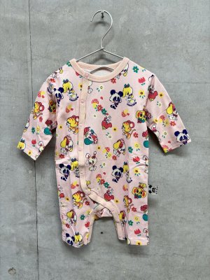 画像1: チェリッチュ　フラワーロンパース　PINK　　 (1)