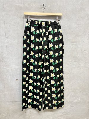 画像1: nunuforme 　フラワーパンツ　　Black (1)