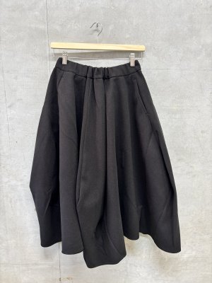 画像1: nunuforme 　メルトンスカート　　Black (1)