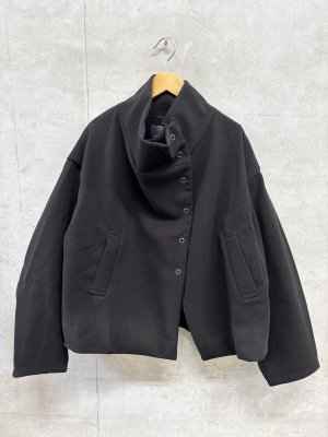 画像1: nunuforme 　メルトンクロスコート 　　Black (1)